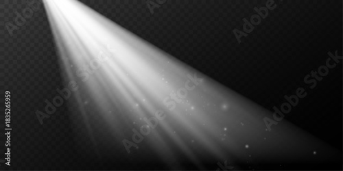 Isolated Directional Volumetric Light Beam with Dust Particles.