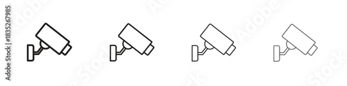 Security camera icon on white background. Modern simple icon vector illustration.
