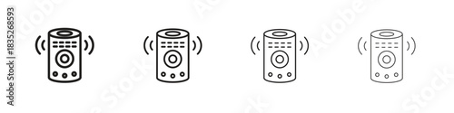Smart speaker icon on white background. Modern simple icon vector illustration.