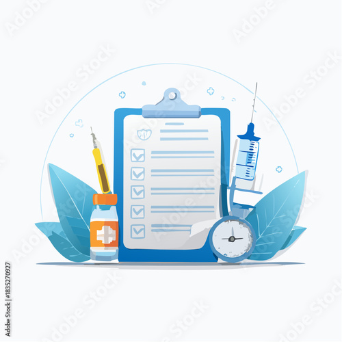 Medical Clinical Record Vector Illustration