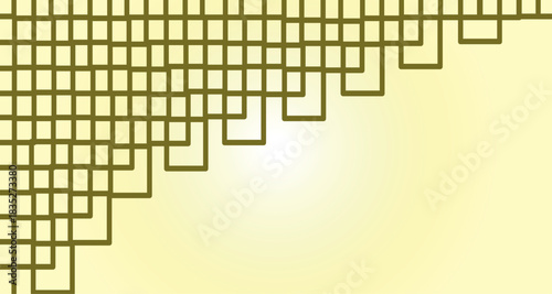 Geometric Olive Green Square Grid Structure Background
