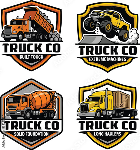 Truck icons set