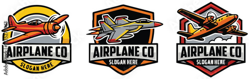 Set of airplane logo