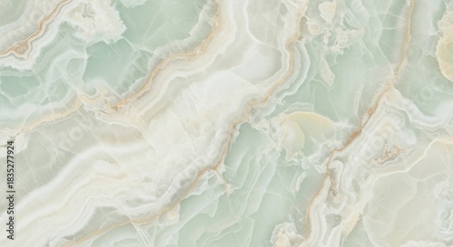 Seamless Pale Mint Green Onyx Stone Surface Texture Background