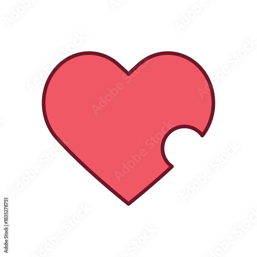 An illustration of a brightly colored Valentine's Day icon on a white background