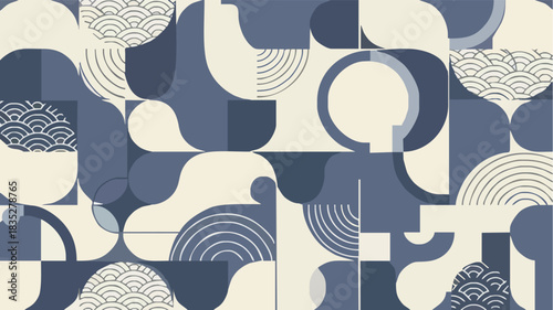 Stunning modern geometric pattern design, perfect for backgrounds, textiles, or branding projects, adding a touch of sophisticated style and visual intrigue