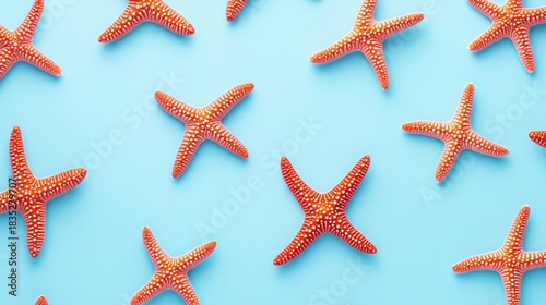 Vibrant Summer Starfish Pattern under Sunlight