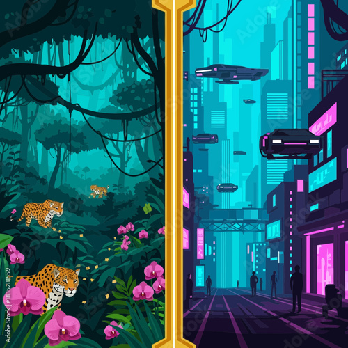 pohon hutan tembok tinggi air ikan wanita hewan tumbuhan kabel menuntai api air