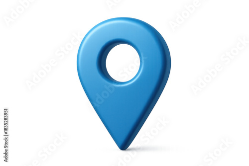 Free Download Blue 3d location marker pin icon for gps navigation, map destination and travel applications with transparent background - GFXLoad