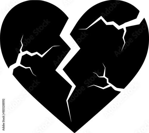 Cracked broken heart