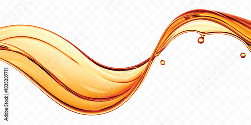 abstract smooth liquid  honey, engine, olive oil and  cooking splashing  in curve style isolated on white background