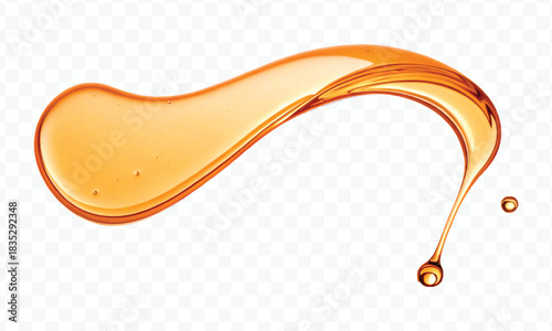 abstract smooth liquid  honey, engine, olive oil and  cooking splashing  in curve style isolated on white background