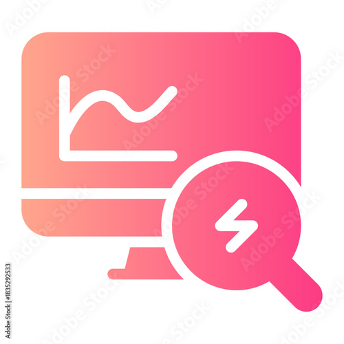 energy monitoring gradient icon