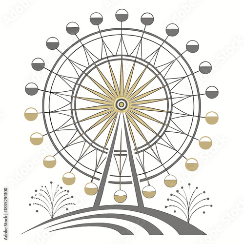 ferris wheel vector illustration