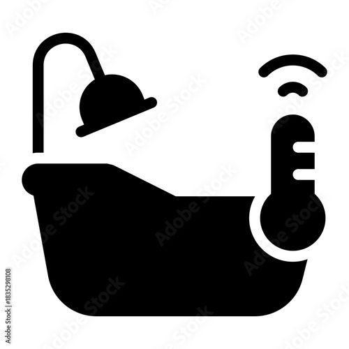 bathtub glyph icon