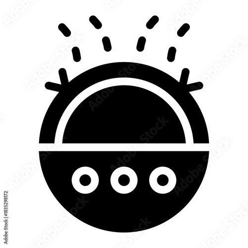 robot vacuum cleaner glyph icon