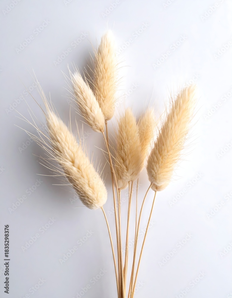 Fototapeta premium Close-up studio shot of a dried flower arrangement on white background