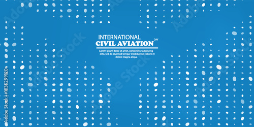 vector graphic of international civil aviation day celebration on flat design. simple design, website