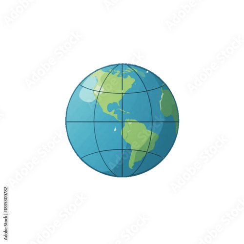 globe on white background