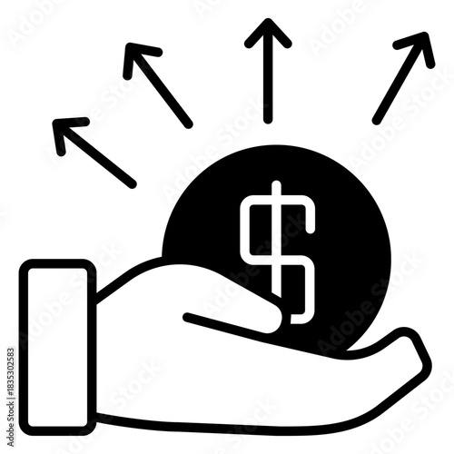 Expenses black fill icon