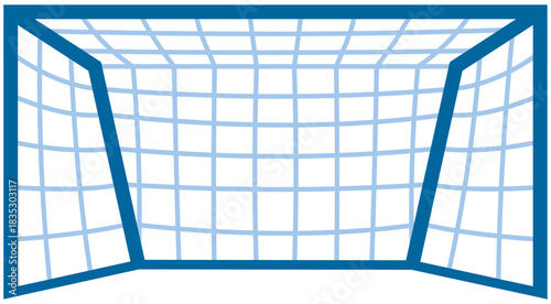 Goal Post Illustration. Editable Color Vector