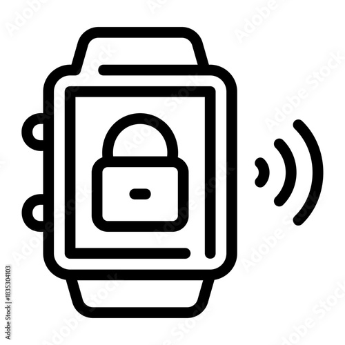 smartwatch line icon