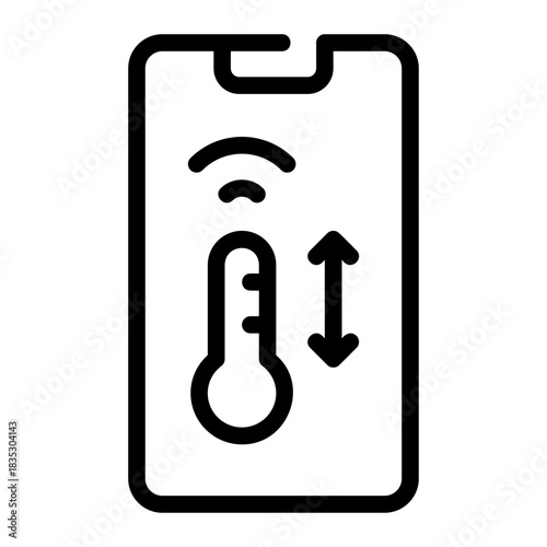 thermostat line icon