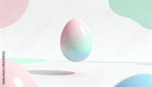 Light pastel Easter egg floating, soft and festive spring scene, perfect for Easter, holiday, seasonal, decoration, family, and lifestyle photography, illustration, or creative projects.

