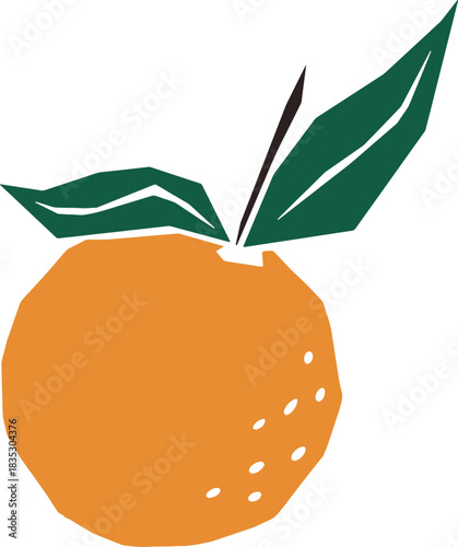 Citrus Fruit with Leaves