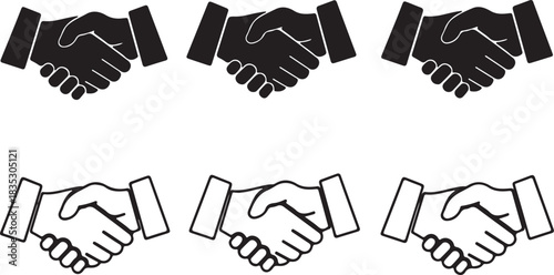 vector icon of shaking hands