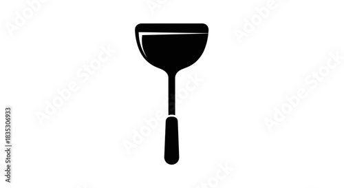 Black and White Illustration of a Cooking Spatula.