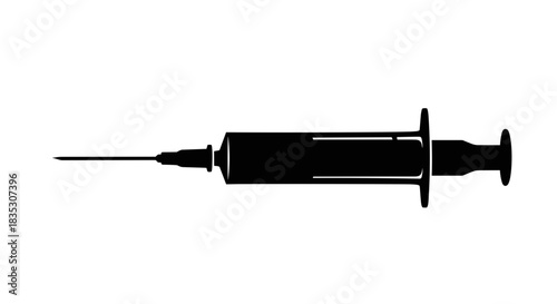 Black and White Syringe Illustration for Medical Use 3.