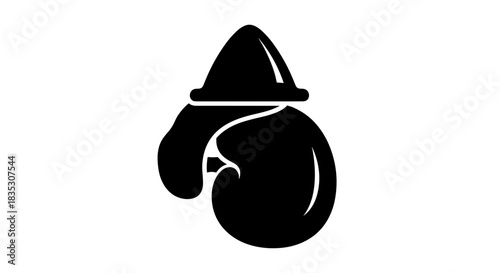 Boxing Glove Icon Symbol of Strength and Determination.