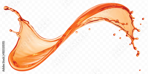 dynamic smooth liquid fresh water splash in different color and curve style isolated on white background