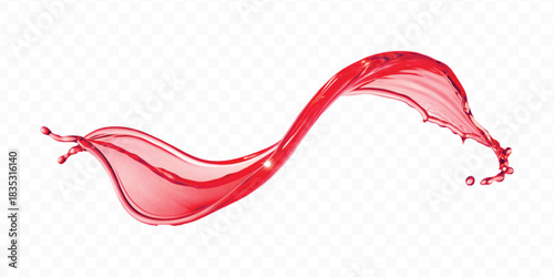 dynamic smooth liquid fresh water splash in different color and curve style isolated on white background