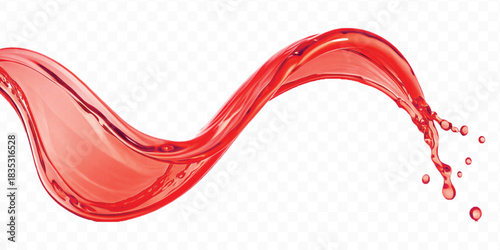 dynamic smooth liquid fresh water splash in different color and curve style isolated on white background