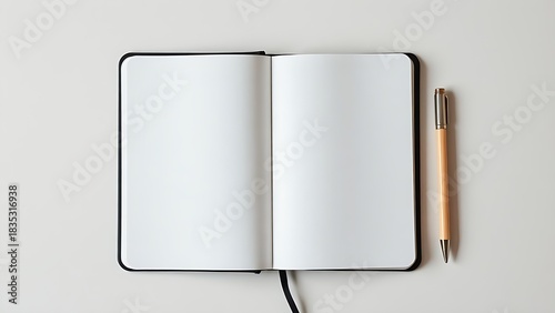 Minimalist textured paper notebook on neutral background