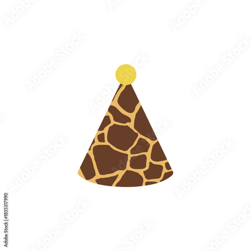 Cute Giraffe Print Birthday Party Hat