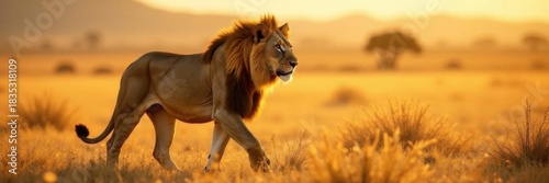 Wallpaper Mural Majestic lioness, Savuti, Botswana Powerful stance, dry earth , savanna, golden Torontodigital.ca