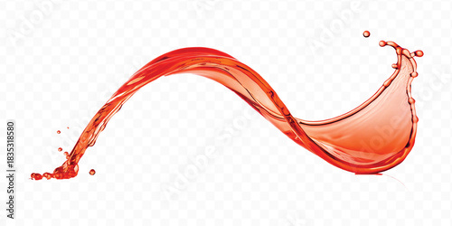 dynamic smooth liquid fresh water splash in different color and curve style isolated on white background