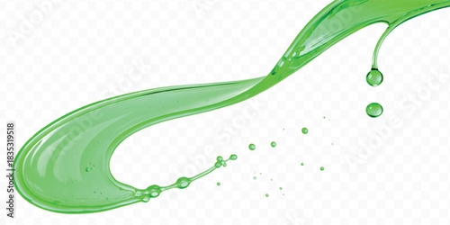 dynamic smooth liquid fresh water splash in different color and curve style isolated on white background