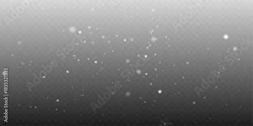 Realistic snowflakes falling pattern PNG vector transparent.