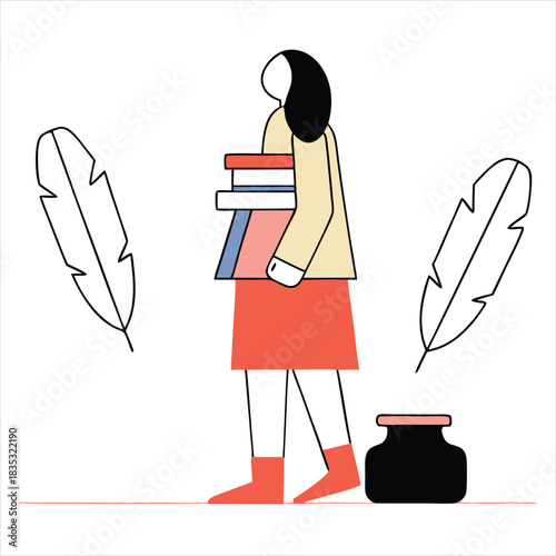 vector illustration of a fashion woman