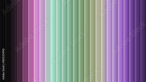 Abstract Geometric Gradient Background Pattern. Modern Colorful Vertical Stripes with Purple, Green, Pink, Black Hues.
