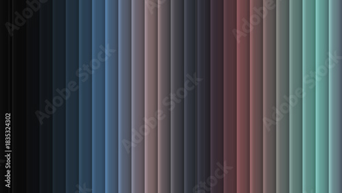 Modern Abstract Vector Background with Vertical Gradient Stripes in Muted Blues, Reds, and Greens