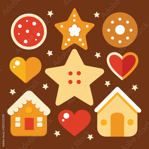 gingerbread house with gingerbread cookies