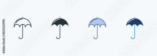 Umbrella Multiple Style Icon Collection
