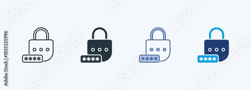 Password Multiple Style Icon Collection