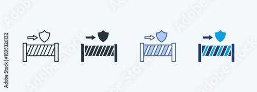 Barrier Multiple Style Icon Collection