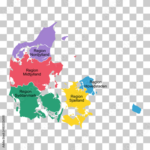 Denmark map symbol shape, travel web flat concept icon vector illustration .